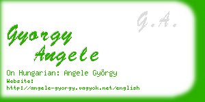 gyorgy angele business card